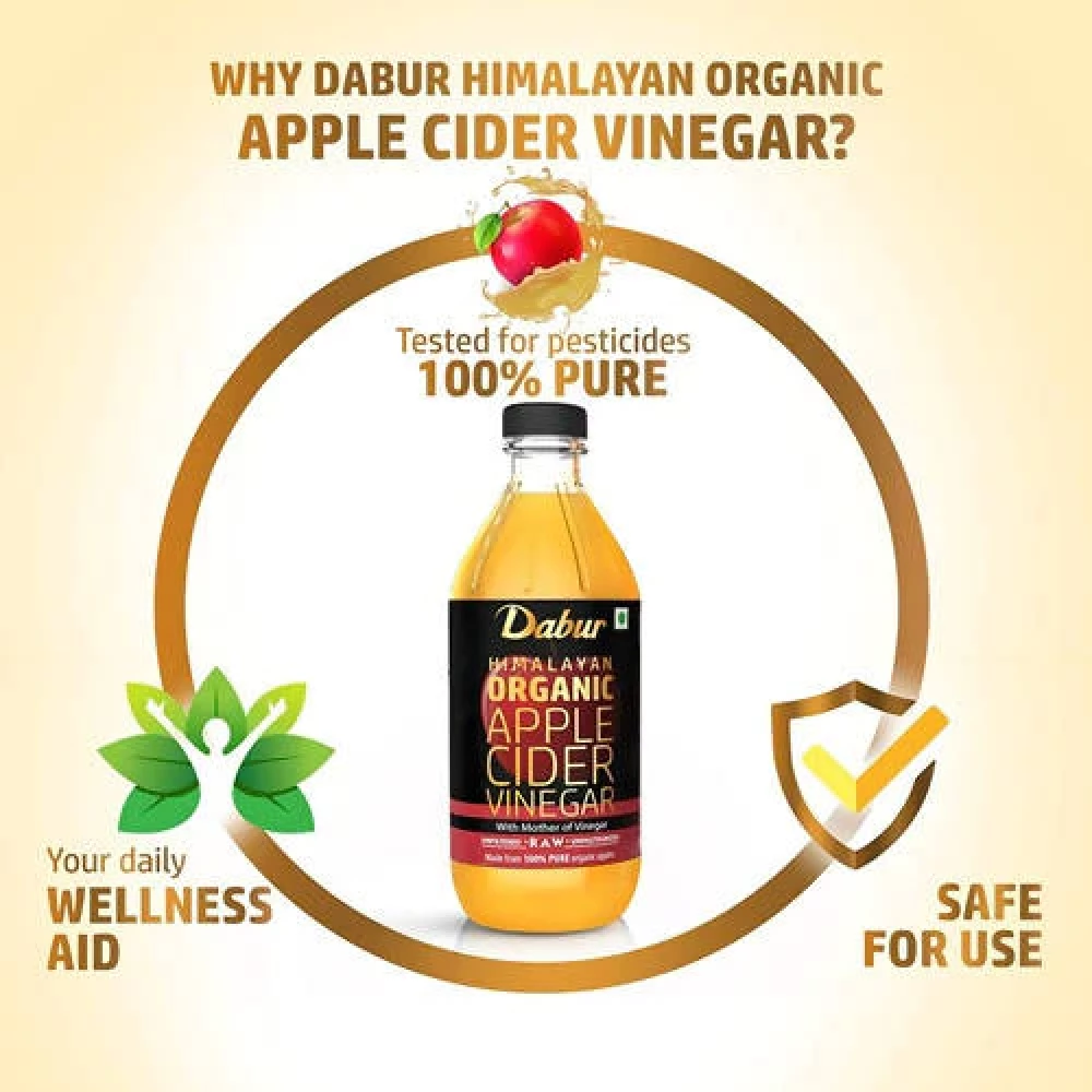 Dabur Himalayan Organic Apple Cider Vinegar with Mother Of Vinegar, 500 ml-4.webp